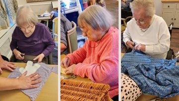 A new Resident sewing club is set up at Harnham Croft